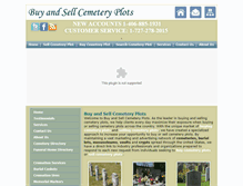 Tablet Screenshot of buyandsellcemeteryplots.com